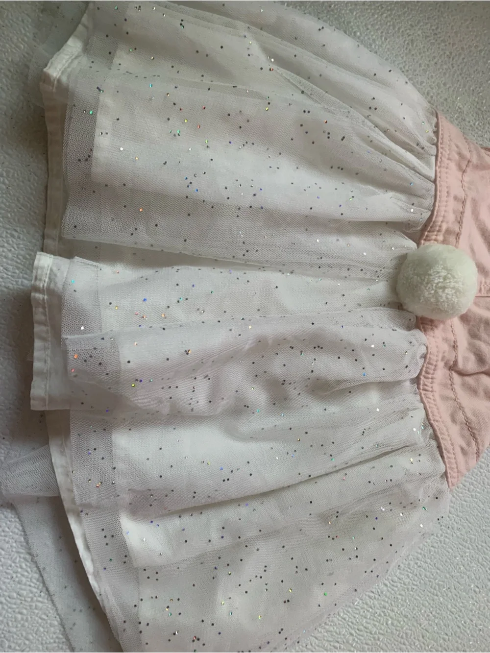 OshKosh B'gosh Pink and White Tulle Overall Dress